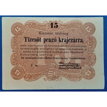1849.  15 Pengő krajczárra    VF