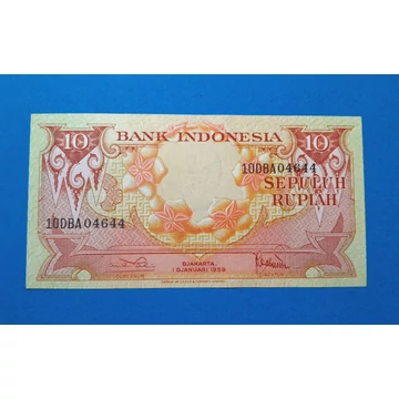 1959. 10 Rupiah UNC