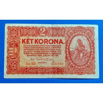 1920.   2 Korona VF+