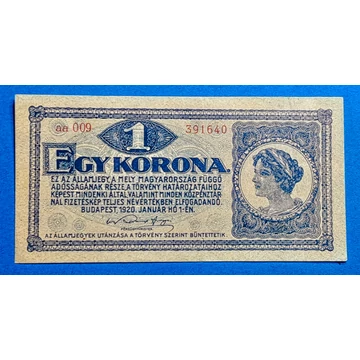 1920.   1 Korona aUNC