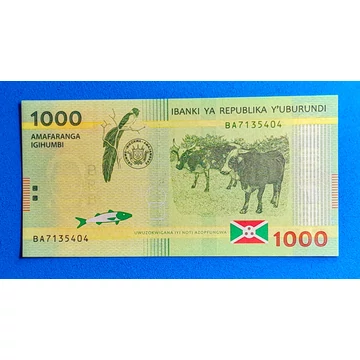 2015. 1.000 Francs UNC Polymer