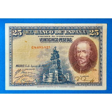 1928.  25 Peseta VF