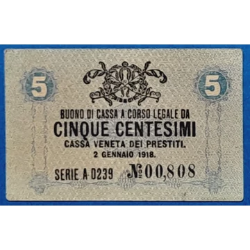 1918. 5 Centesimi VF