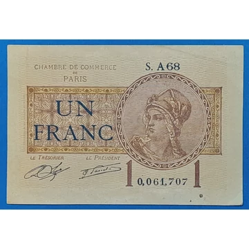 1919. 1 Franc VF  Francia szükségpénz