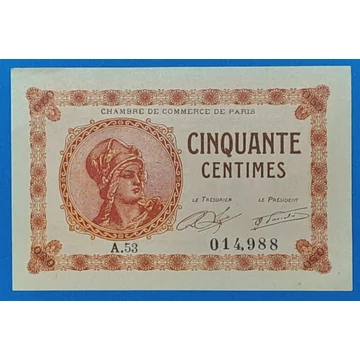 1920. 50 centimes EF szükségpénz