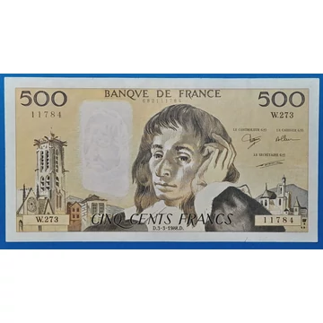 1988. 500 Francs VF
