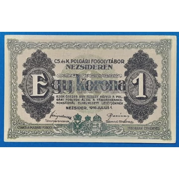 Nezsideren 1916. 1 Korona AUNC-
