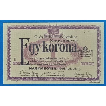 Nagymegyer 1916. 1 Korona UNC