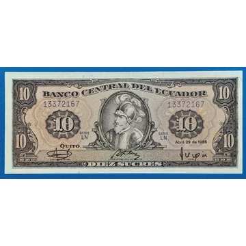 1986. 10 Sucres UNC
