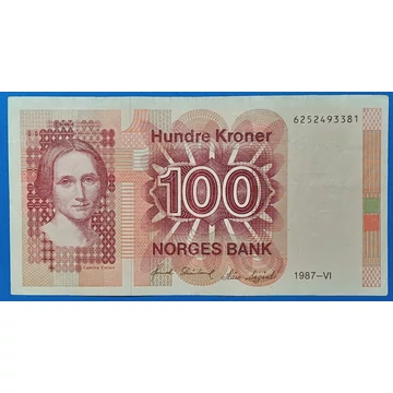 1987. 100 Kroner VF+