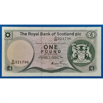 1 Pound Sterling F előoldal címeres