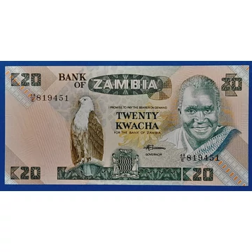 1980-1988. 20 Kwacha UNC