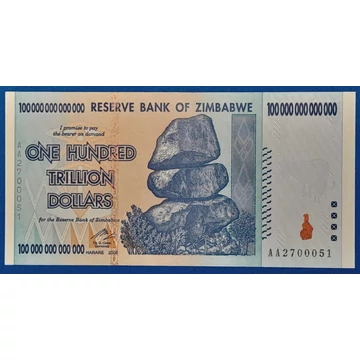 2008. 100.000.000.000.000 Dollars UNC