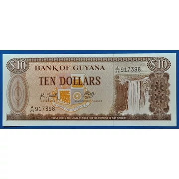 1966-1992. 10 Dollars UNC