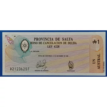 1982. 1 Austral Argentin UNC szükségpénz