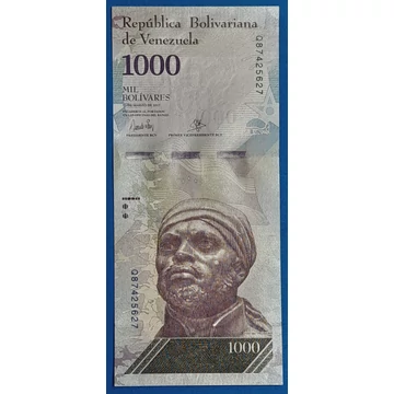 2017.  1.000 Bolívares UNC