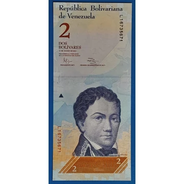 2012.  2 Bolívares UNC