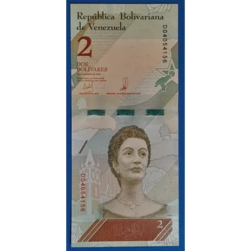 2018.   2 Bolívares UNC