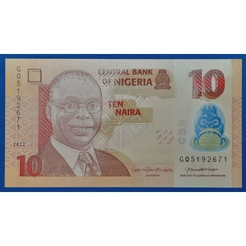 2022. 10 Naira UNC Polymer