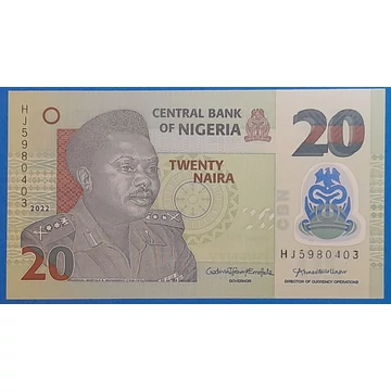 2022. 20 Naira UNC Polymer