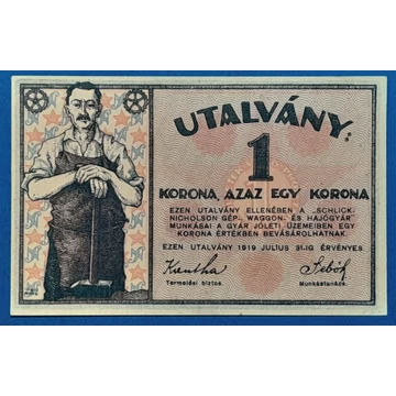 1919.  1 Korona UNC