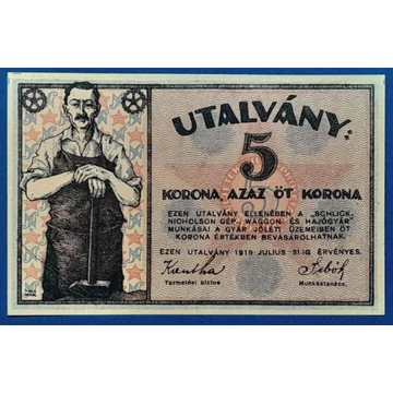 1919.   5 Korona UNC