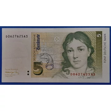 1992. 5 Deutsche Mark VF