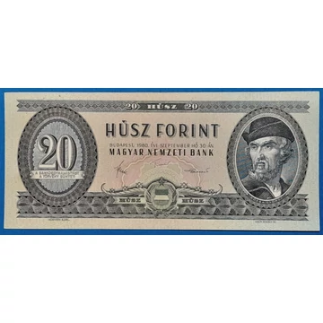 1980.09.30.  20 Forint  UNC