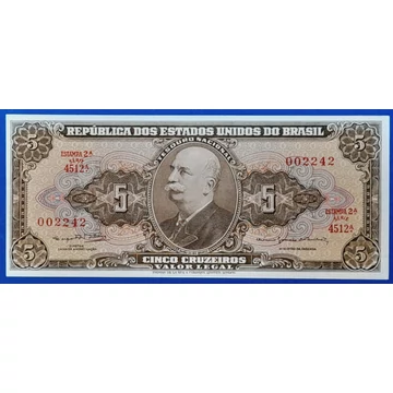 1953-1959. 5 Cruzeiros UNC