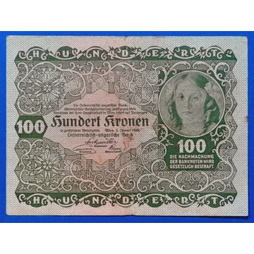 1922. 100 Korona F