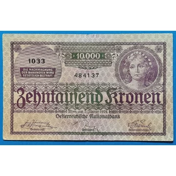 1924. 10.000 Korona F