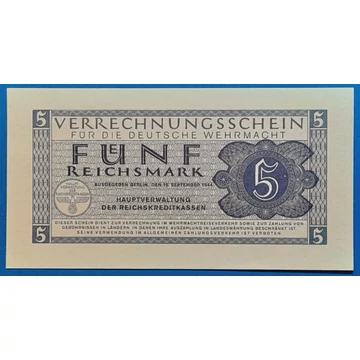 1944.  5  Reichsmark UNC
