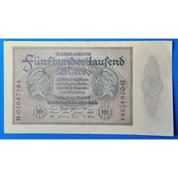 1923.   500.000 Mark VF