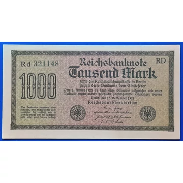 1922.   1.000 Mark UNC