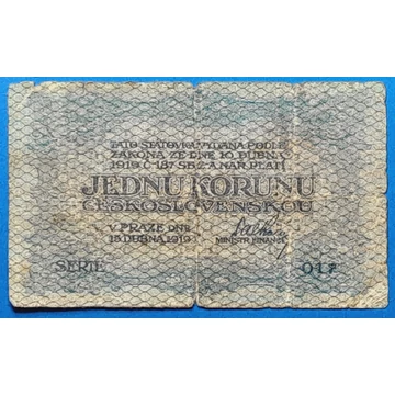 1919. 1 Korun VG