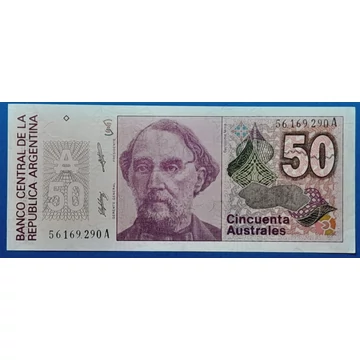 1986-1989. 50 Australes UNC