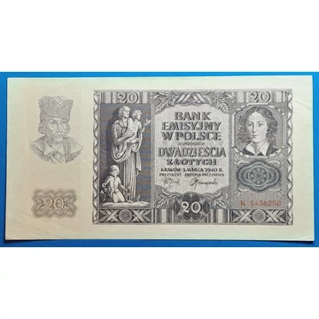1940.  20 Złotych F