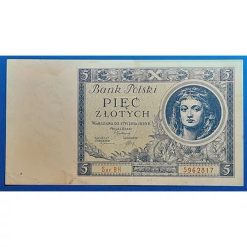 1930. 5 Złotych EF-