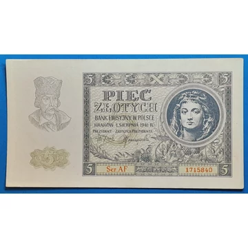 1941.  5 Złotych UNC