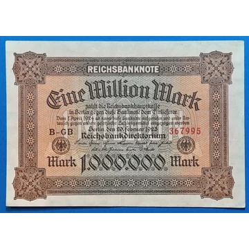 1923.  1.000.000 Mark VF+
