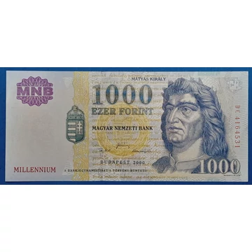 2000. 1.000 Ft  UNC "MILLENNIUM" DC betűjel