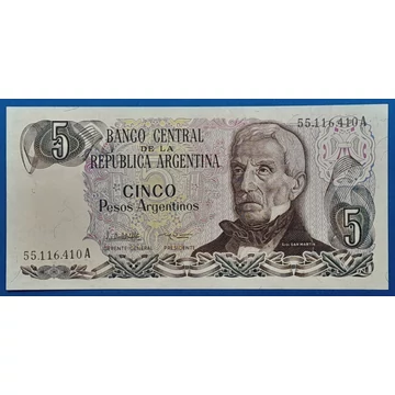 1983-1984.  5 Peso UNC