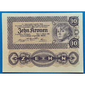 1922.  10 Korona UNC