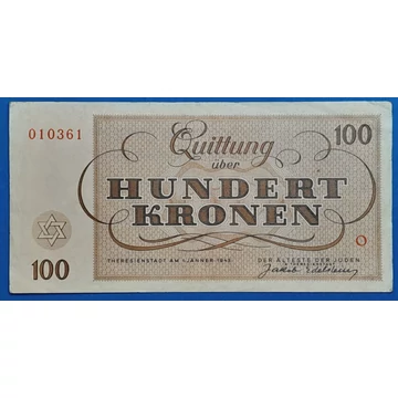 1943. 100 Kronen VF Theresienstadt Getto