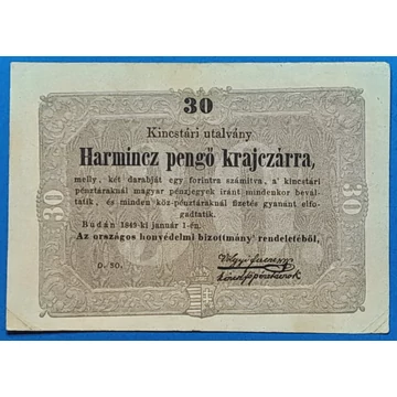 1849. 30 Pengő krajczárra VF