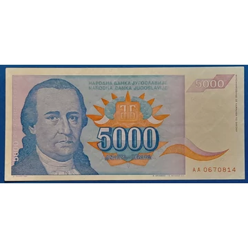 1994. 5.000 Dinara VF