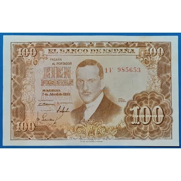 1953.  100 Pesetas EF