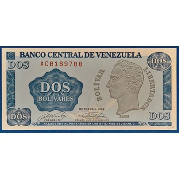 1989. 2 Bolívares UNC