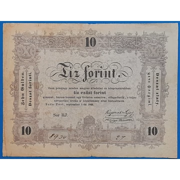 1848. 10 Ezüst Forint F