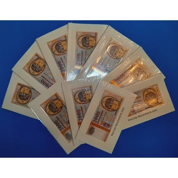 2000.08.20 2.000 Forint UNC  „Magyar Millennium” – 10 db  sorszámkövető